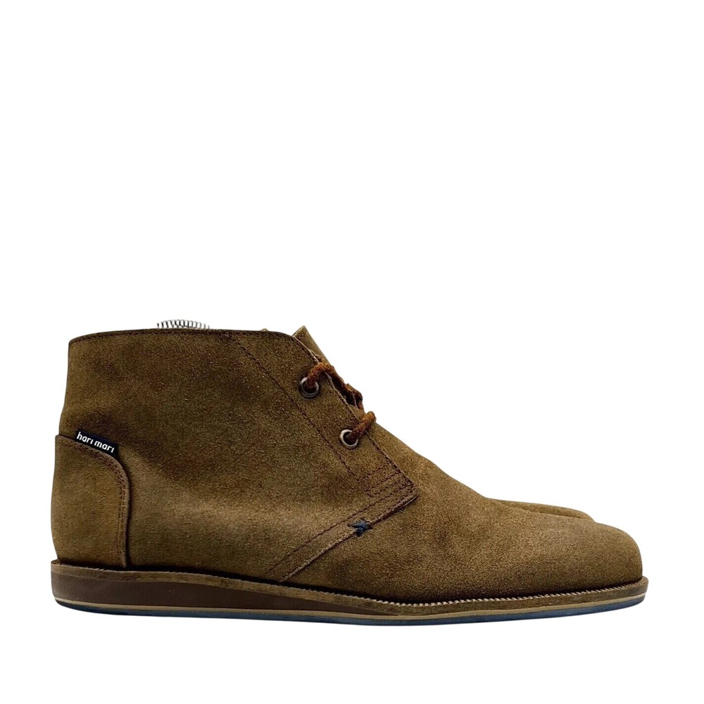Hari Mari Men Brown Suede Chukka Boots Desert Boot Lace Up Shoes Size 8